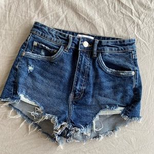 Zara high waisted jean short
